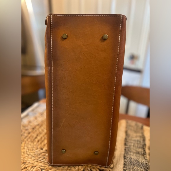 CAVALCANTI  Burnished Italian Leather Satchel Crossbody Tote Bag NEW - Picture 6 of 11